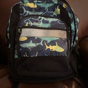 Gently used LL Bean kid’s backpack - shark design